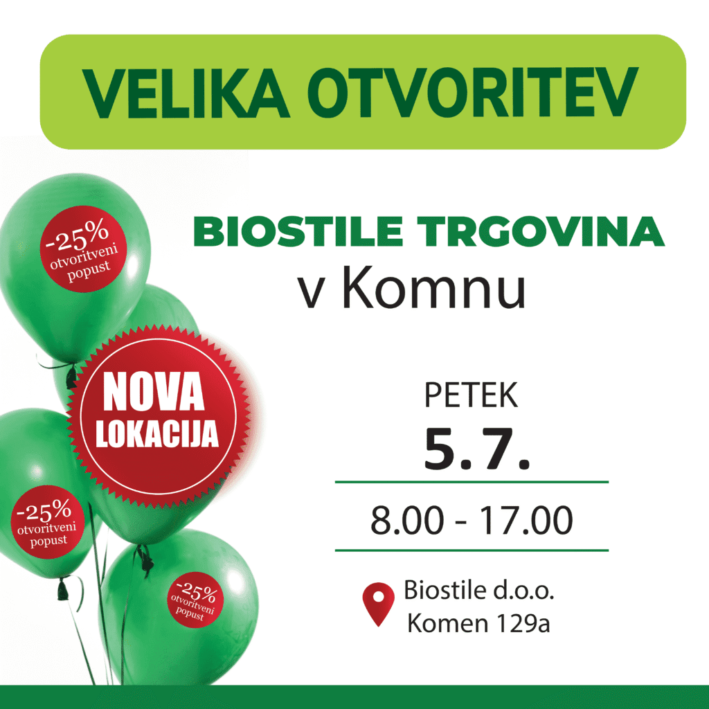 Velika otvoritev nove trgovine Biostile v Komnu